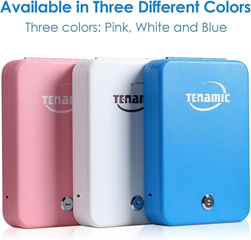 Miniatura 7 de Tenamic Caja fuerte para pistola, caja de seguridad portátil para pistola de viaje, caja de bloqueo de pistola de acero sólido para el hogar, cajas