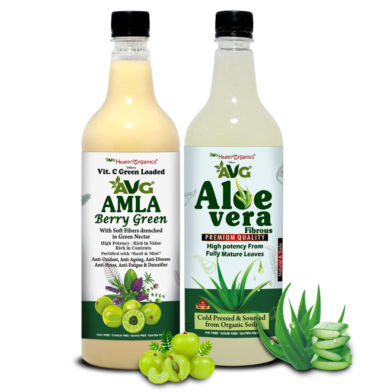AVG Health Organics Sugar-Free Amla Aloevera Juice Combo (1000ml x 2) | Natural Immunity Booster & Liver Detox Drink, Rich in Vitamin C AVG Health Organics Sugar-Free Amla Aloevera Juice Combo (1000ml x 2) | Natural Immunity Booster & Liver Detox Drink, Rich in Vitamin C