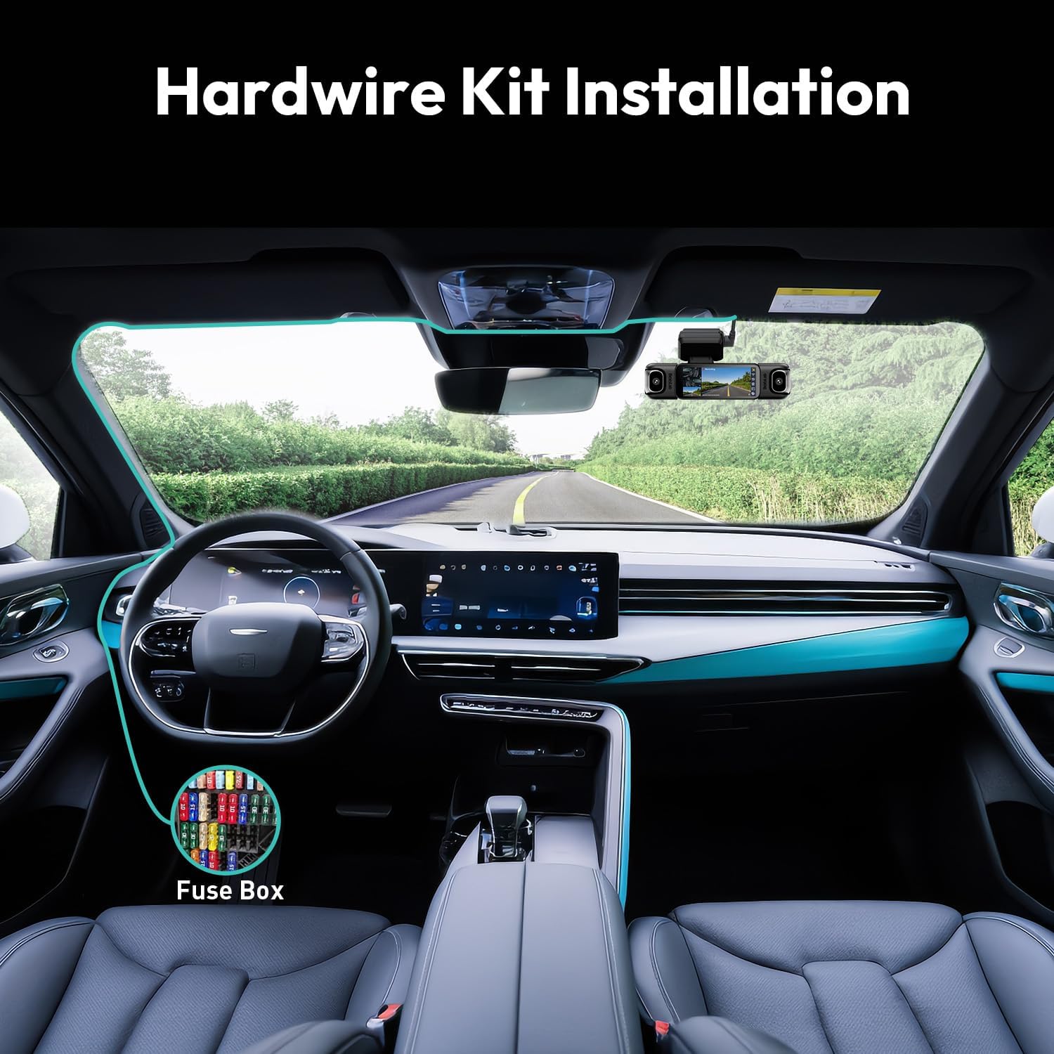 BOTSLAB Type C Hardwire Kit with Fuse Tap, Exclusive for BOTSLAB Dash Cam G980H / G980H Pro / G980H Multi-Channel, Supports Parking Mode, Includes Double-3 Fuses Tap