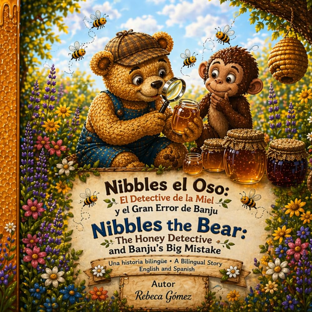 Nibbles the Bear: The Honey Detective and Banju’s Big Mistake. Nibbles el Oso: El Detective de la Miel y el Gran Error de Banju: A Sweet Story About ... and the Busy Bees Who Make It All Possible