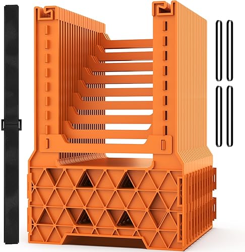 WELLUCK Soporte de manguera de alcantarillado RV de 10 pies, soporte de alcantarillado de RV naranja Blaze con diseño de altura ajustable, banda de