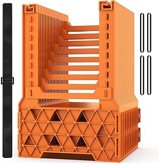 WELLUCK RV Sewer Hose Support 10FT, Blaze Orange RV Sewer Support with Adjustable Height