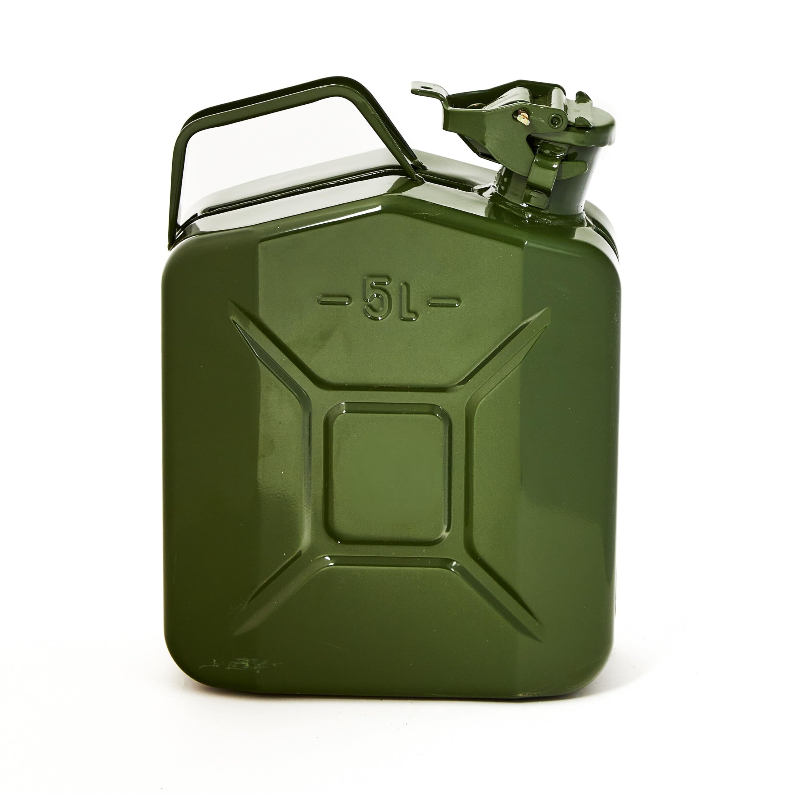 Oxid7® by BW Benzinkanister Metall 3x 5 Liter - Kraftstoffkanister Olivgrün RAL 6003 - TÜV-geprüft, UN-zertifiziert - 0,8mm Stahl DIN 7274 - Für Benzin, Diesel, E10, 2-Takt - Made in Europe