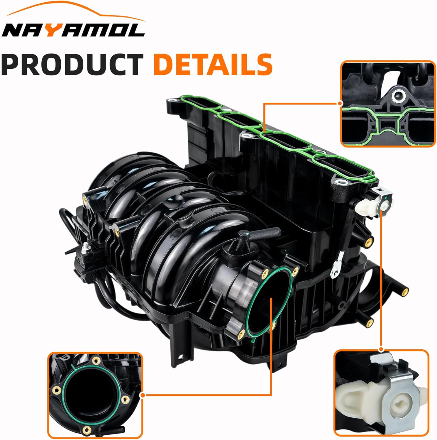 Intake Manifold 283102GGA0 Compatible with Hyundai Sonata 15-19 Tucson 18-21 Santa Fe 17-20 Kia Optima 16-20 Sportage 17-22 Sorento 16-20 2.4L Engine 28310-2GGA0