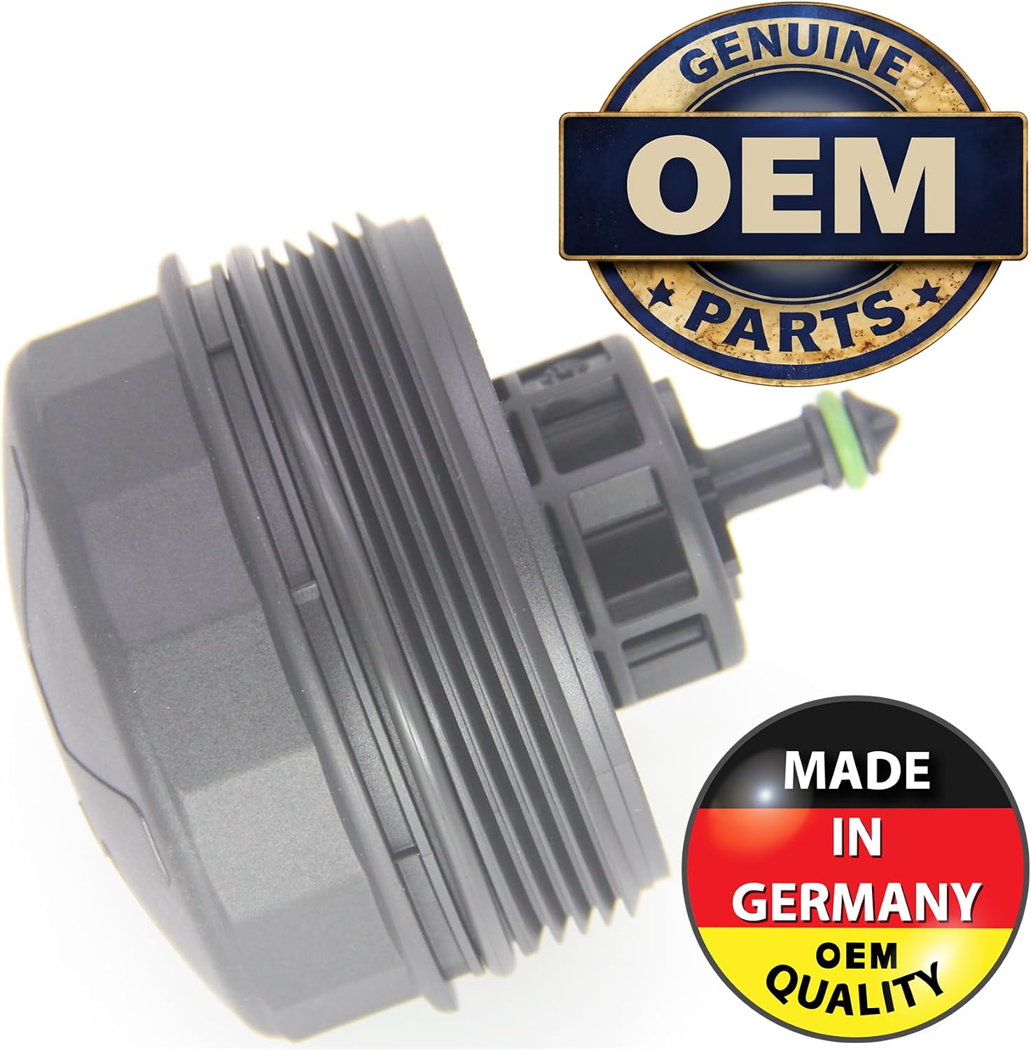 Original Qualiy Made in Germany Oil Filter Housing Cover Cap 11427525334 fit for BMW E82 E88 E91 E92 F06 F07 F12 F25 E60 E70 E90 128i 135i 528i 528i 328i 335i 530i 740i 2006-2018 BMW X1 X3 X4 X5 X6
