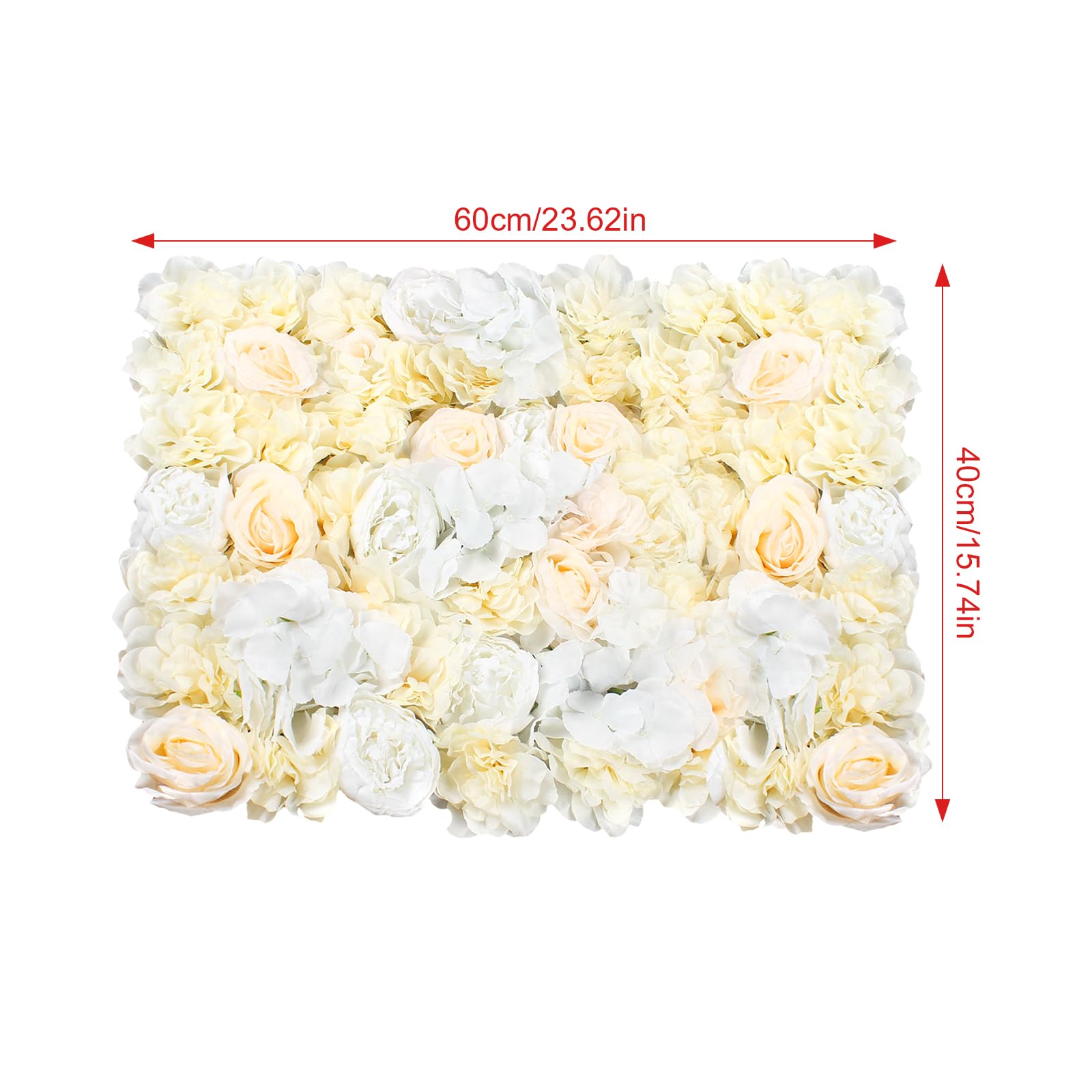 6 Stück Künstliche Blumen Wandpaneele 40X60Cm Künstliche Blumenwand | Kunstblumen Deko Rosenwand Realistische, Seidenstoff, DIY-Dekoration Für Verschiedenen Anlässen, Geschenk