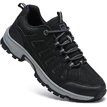 QUH Mens Hiking Shoes Outdoor Breathable Waterproof Non-Slip Low-top Sports Shoes for Fitness, Outdoor Camping, Walking