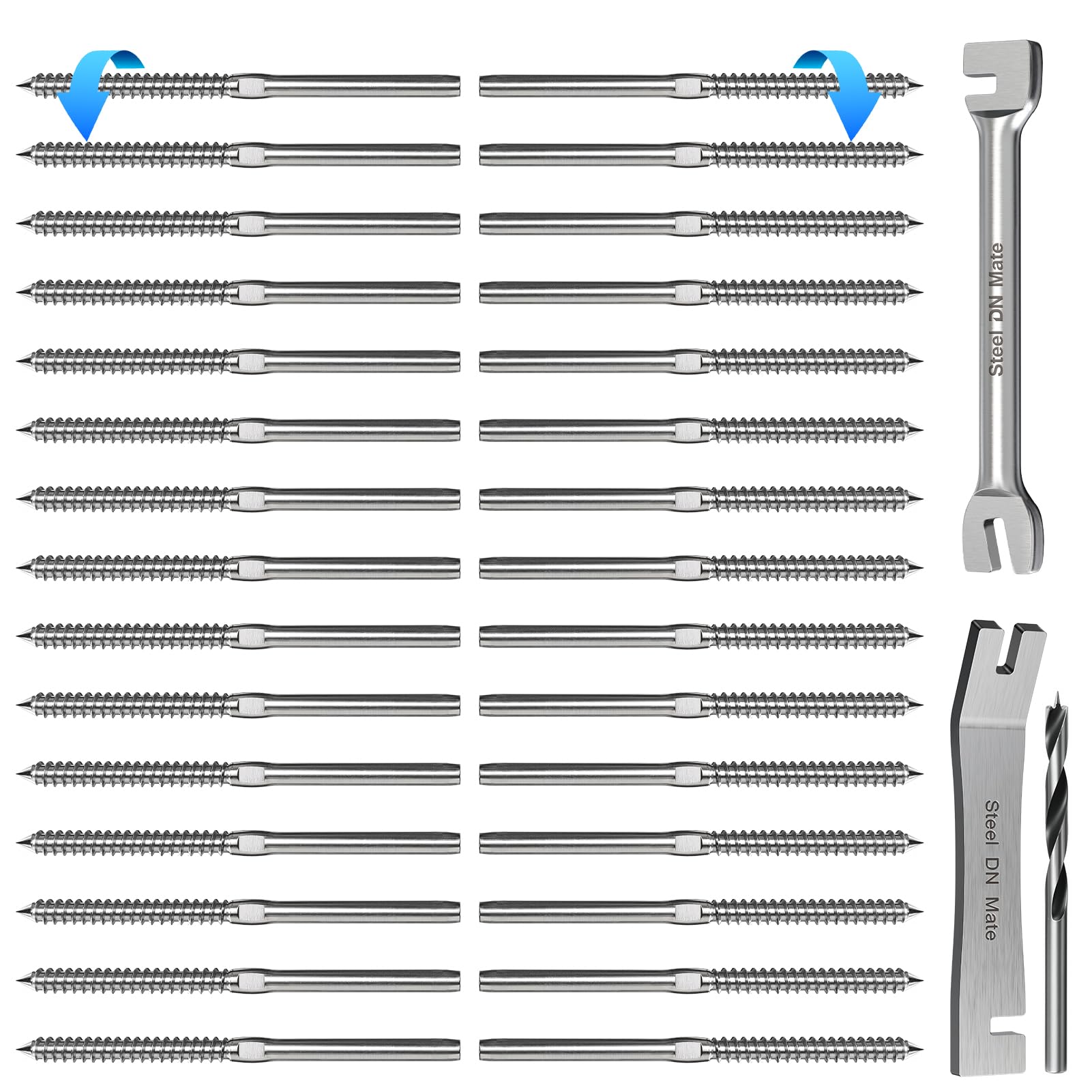 Lag Screws for Cable Railing - 60 Pack -12