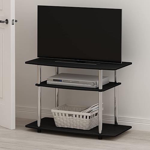 Miniatura 59 de Furinno Tools - Mesa de 3 niveles para TV., Madera, Roble francés gris/negro. Roble francés gris/negro.,Marron oscuro,Espresso / negro,Ámbar
