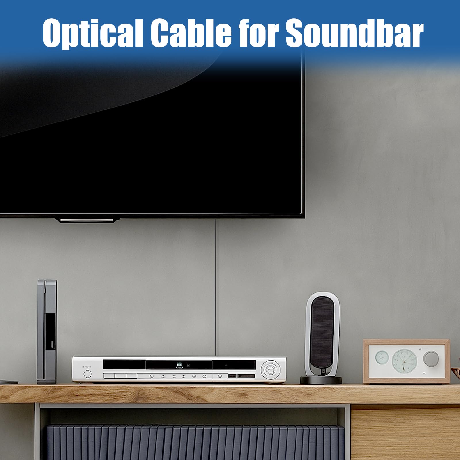 Cable de audio óptico de 3 metros, cable óptico para barra de sonido, cable de fibra óptica ultrafino, compatible con barra de sonido, TV, cine en casa