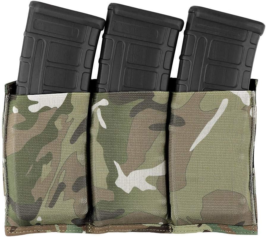 KRYDEX Molle 5.56mm Single/Double/Triple Magazine Pouch Speed Mag Pouches for .223 5.56 Magazine