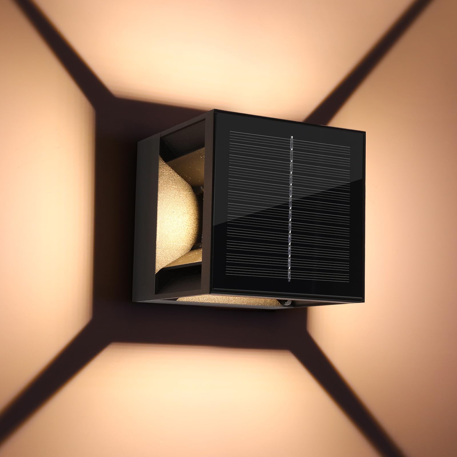 PZJFH 1 Pack Solar Outdoor Wall Light