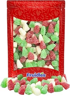 Fruidles Christmas Holiday Jelly Mix Fruit Gummi Candy, Delicious Holiday Shaped & Flavored Gummies (Half-Pound)