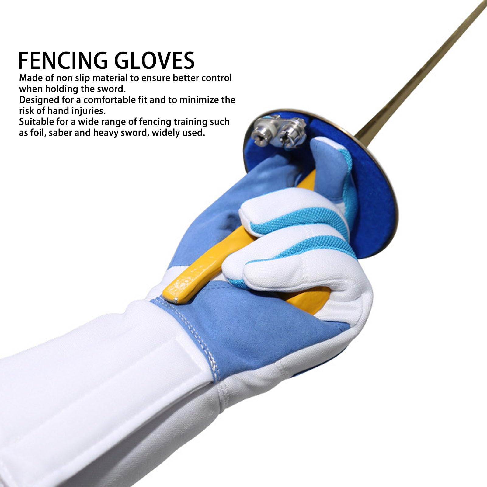 RiToEasysports Guante de Esgrima, Guante de Entrenamiento de Sable Resistente a la Abrasión