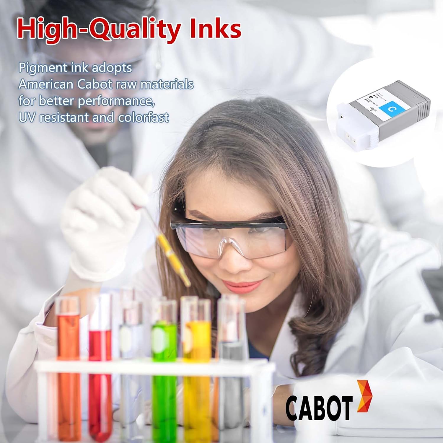 PFI-107 Ink Tank Compatible for Canon iPF780, iPF785, iPF670, iFP770, iFP680, iFP685, Replacement for PFI-107MBK PFI-107BK PFI-107C PFI-107M PFI-107Y (6 Pack, 130ml)