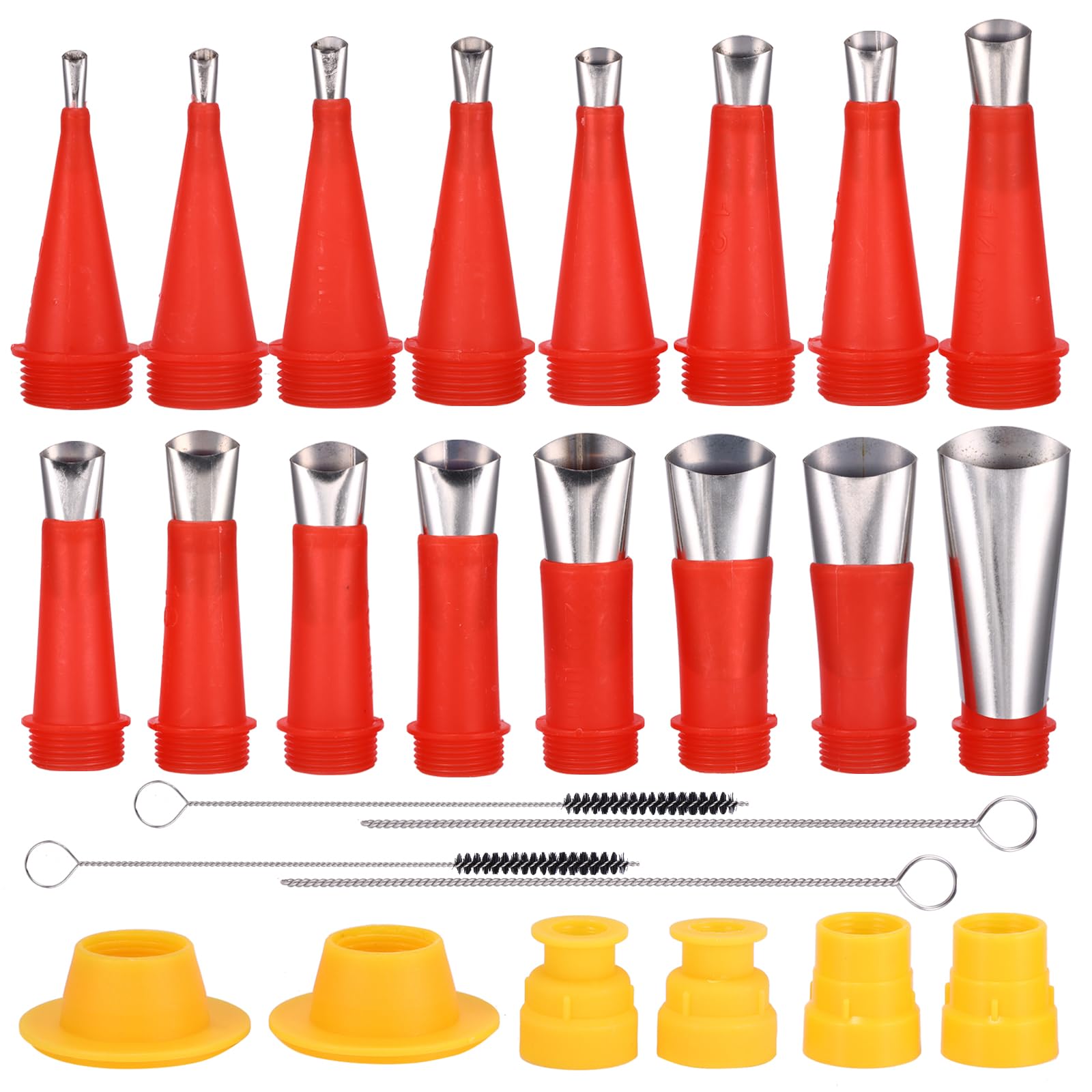 Universal Integrated Rubber Nozzle Tool Kit, 30pcs Silicone Nozzles Kit