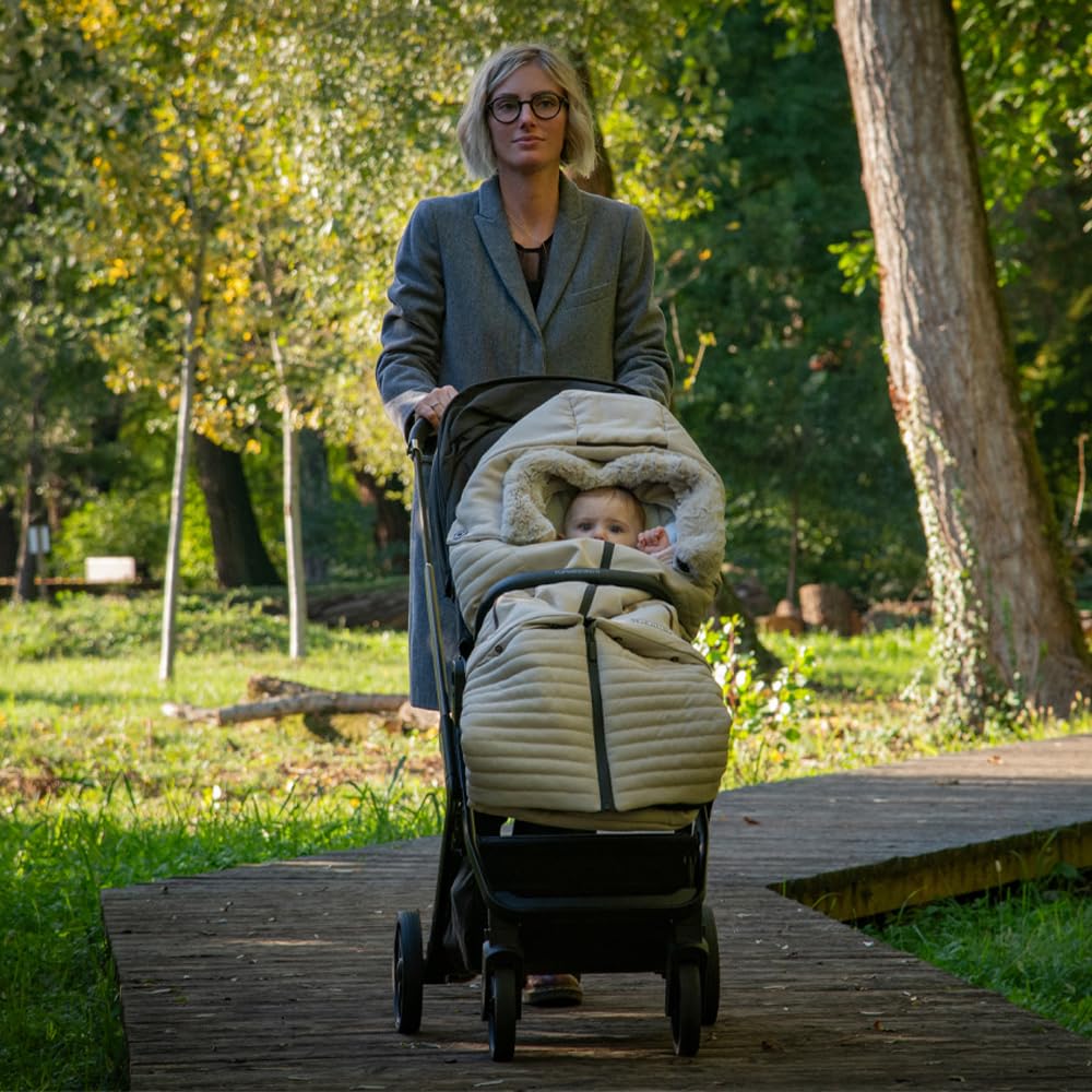 Foppapedretti Kalor Sacco Invernale Universale 2in1 per navicella, ovetto e passeggino, Cream
