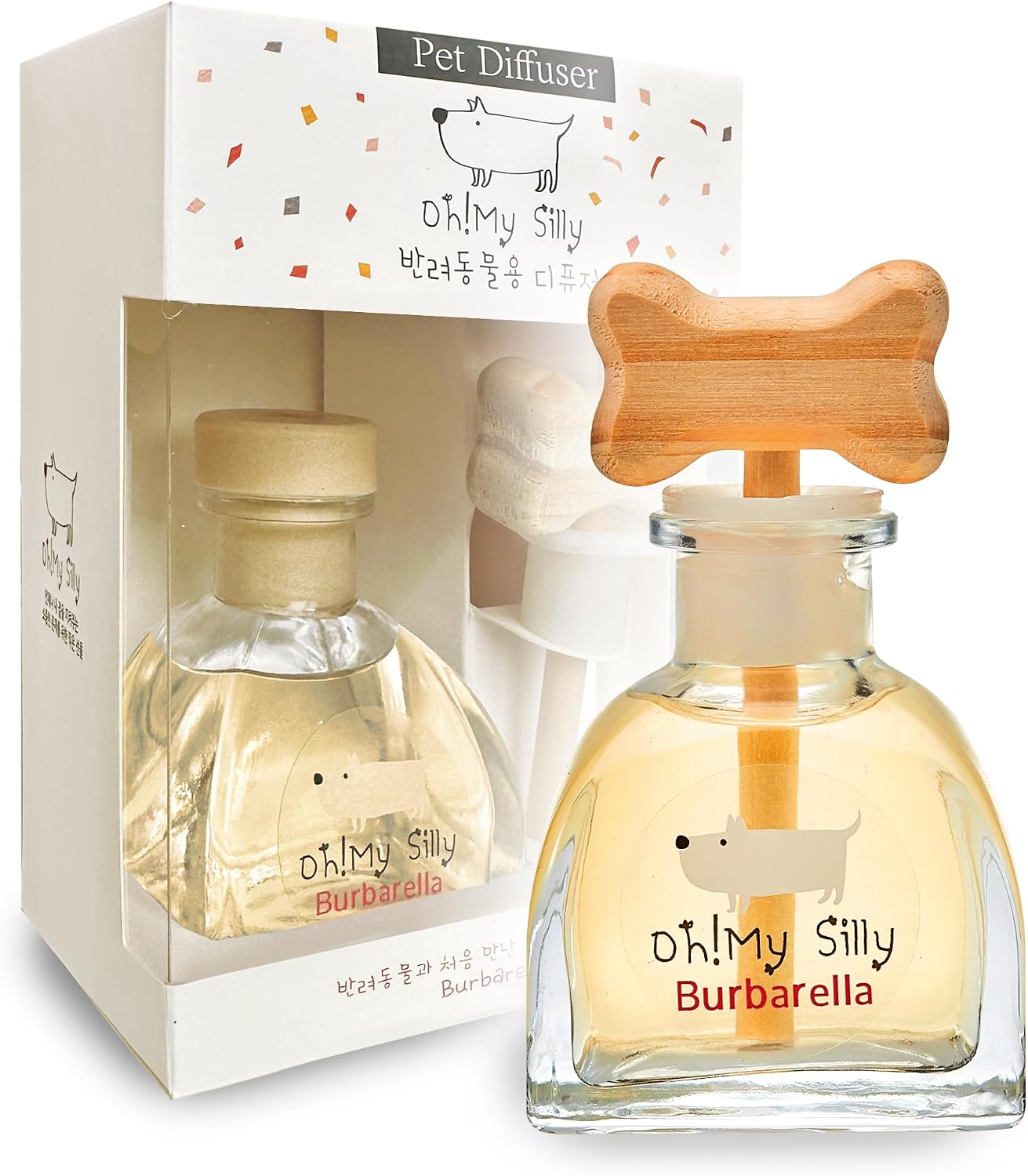 EVENDAY Oh My Silly Pet Reed Diffuser - Powered by AromaGuard & Corn-Derived Base, Sweet Fruity Floral Odor Neutralizer Burbarella(Citrus Floral)