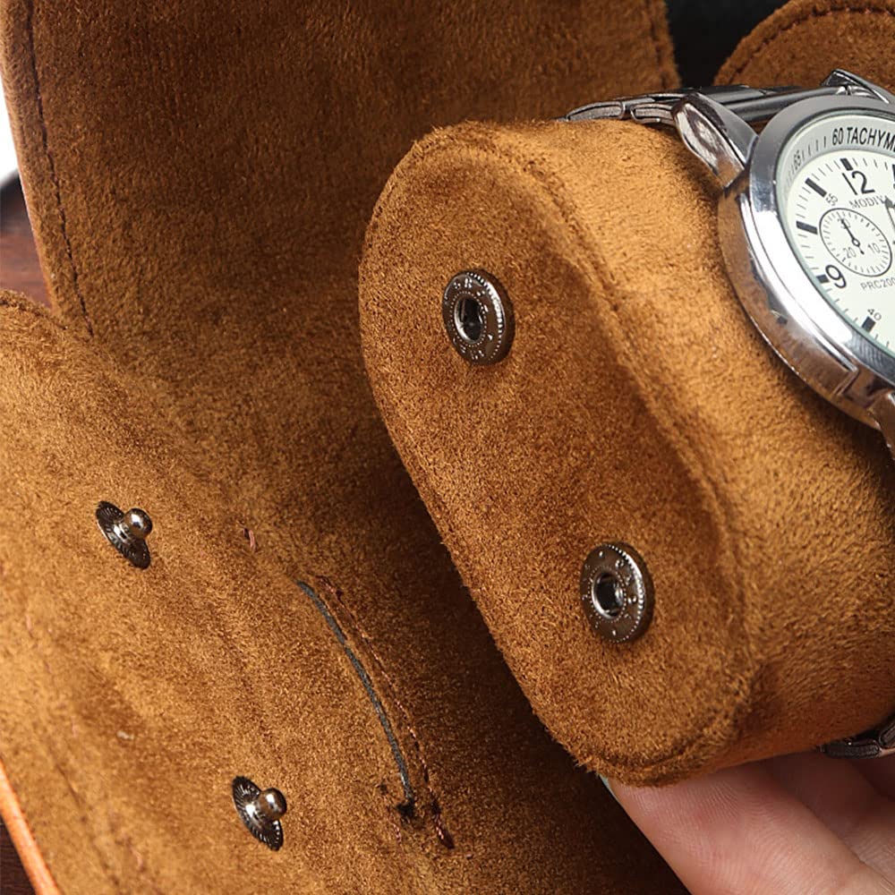 Custodia Viaggio Orologio In Pelle Vintage RosMank - Scatola Portaoggetti Con Cuscino Protettivo, Ideale Per Regali - Foto 5
