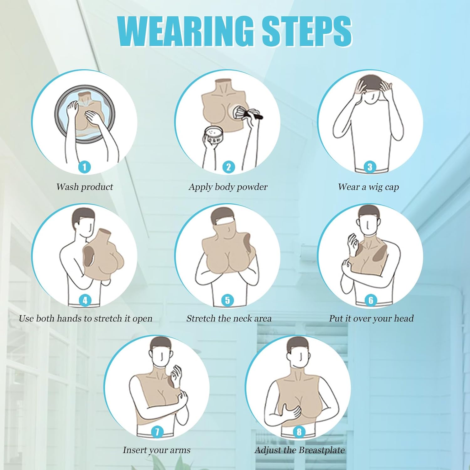 Silicone Breast Forms for Crossdressers Breastplate for Drag Queen Fake Breasts for Transgender Cosplay - Image 2