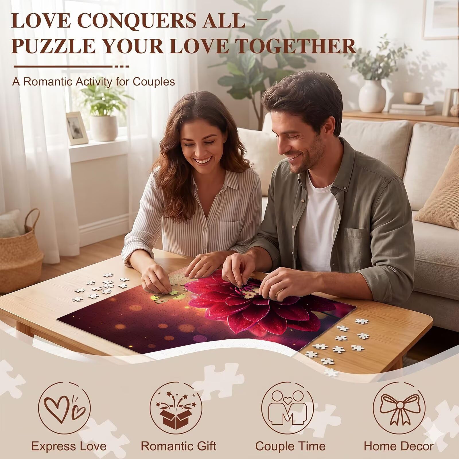 fiore sogno Puzzle 5000 Pezzi per Adulti, Puzzle in Legno - Collezione Classica con Poster Incluso - Sfida di Concentrazione e Passatempo Antistress, Gioco Educativo per Famiglia, 156 x 105 cm f0-360