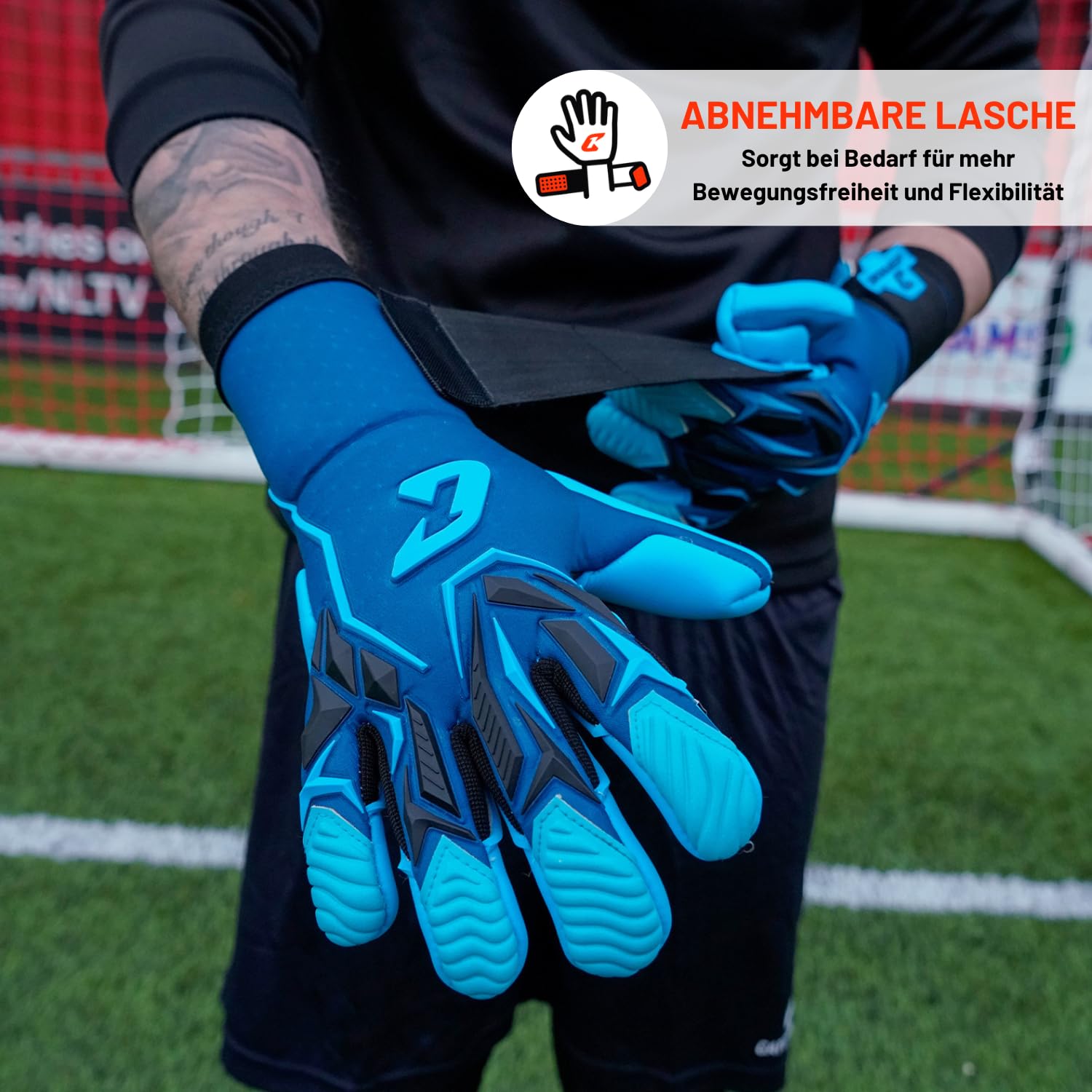 CATCH & Keep - Guantes de portero profesionales para adultos – máximo agarre – Modelo Premium – Guantes de portero de fútbol – con nuestro Pulpo Grip