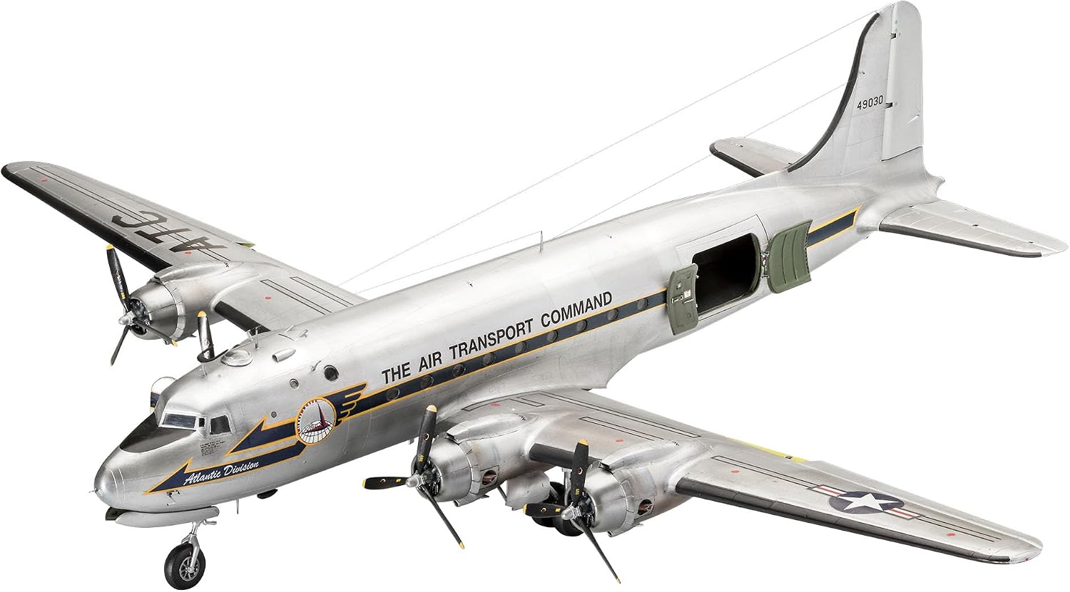 Revell Gift Set 05652 75th Anniversary Berlin Airlift 1:72 Scale Unbuilt Plastic Model Kit with Contacta Professional Glue, Paintbrush, Poster & Selected Aqua Color Paints