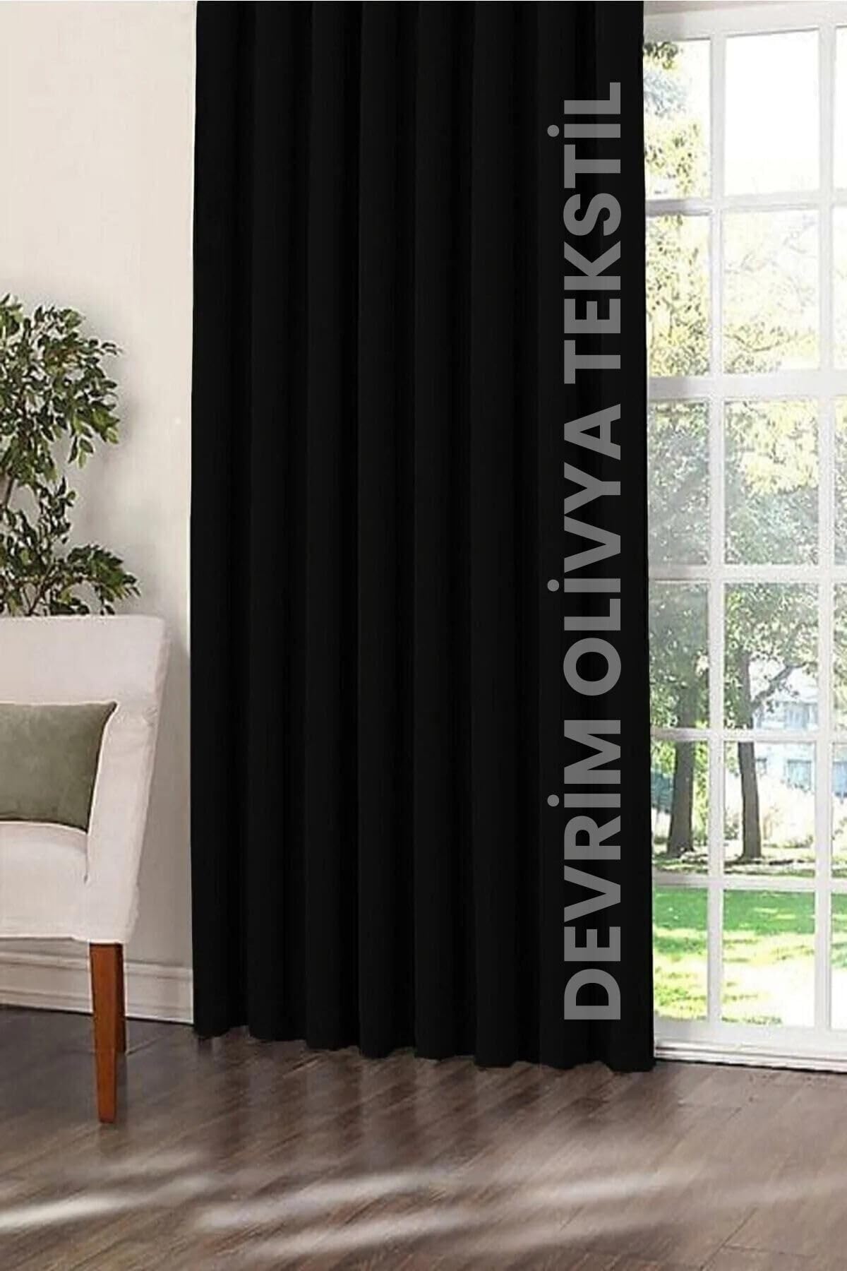 Denge Perde (8047) Lüks 1. Sınıf Özel Dikim Siyah Blackout…