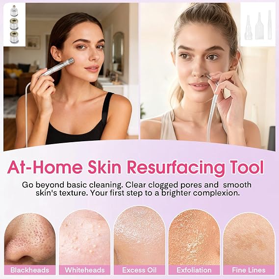 Pro Microdermabrasion Machine Mini Portable Facial Pore Vacuum Tool