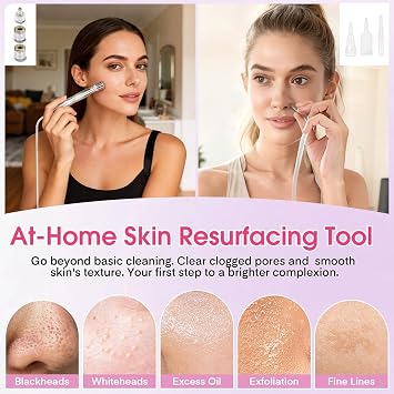 Pro Microdermabrasion Machine Mini Portable Facial Pore Vacuum Tool