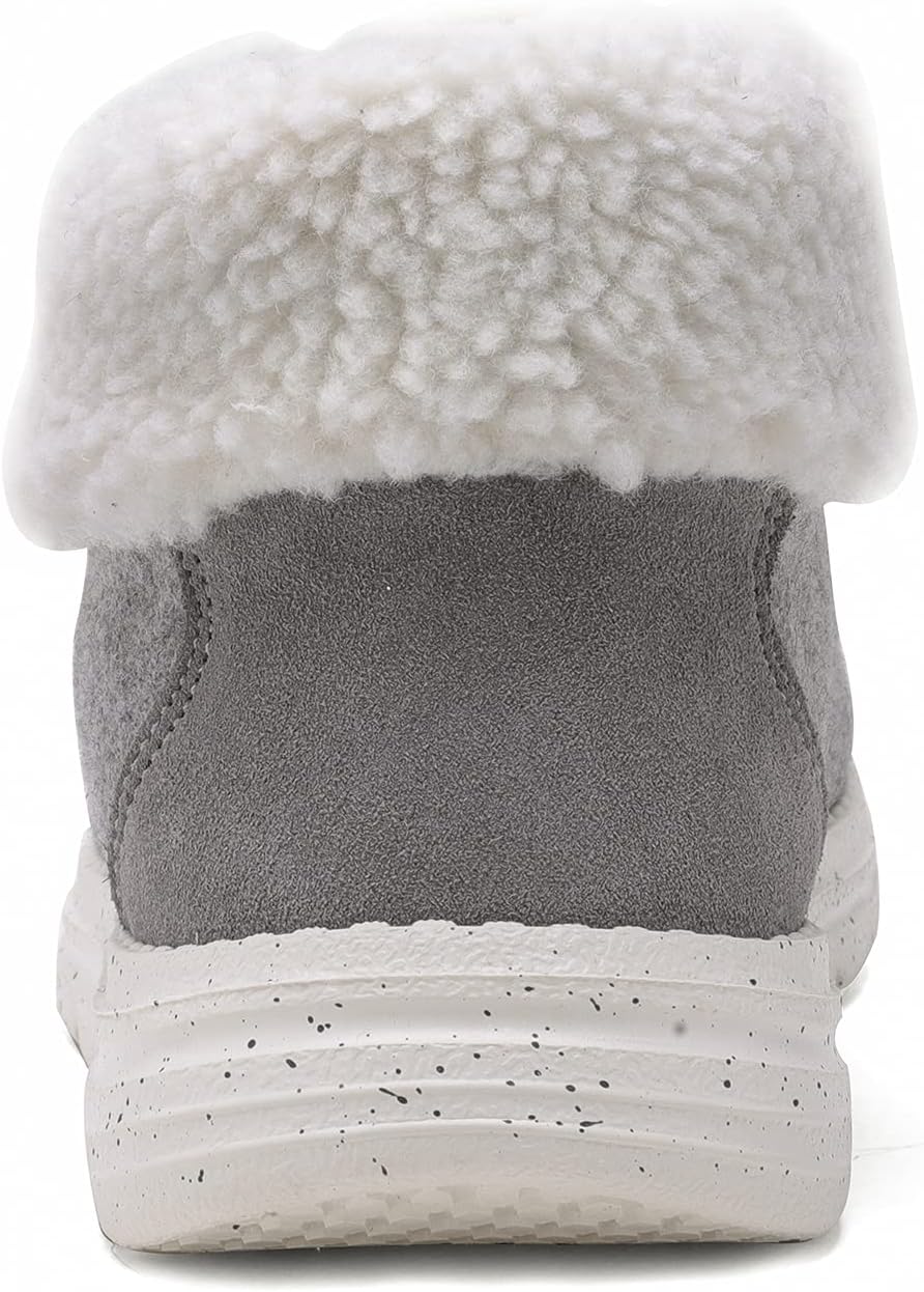 Bruno Marc Women's Ankle Fur Lace-up Warm Boots