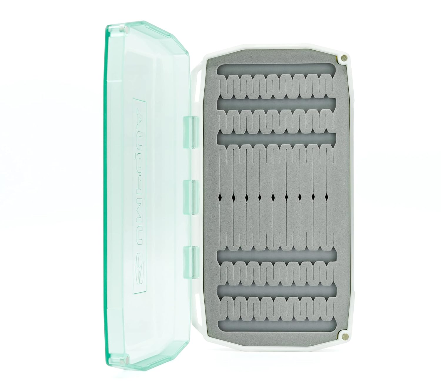 Umpqua UPG Foam Flats Aqua Large Fly Box - Lightweight Impact-Resistant Quick-Loading Fly Storage Case - Fly Fishing Tackle Organizer