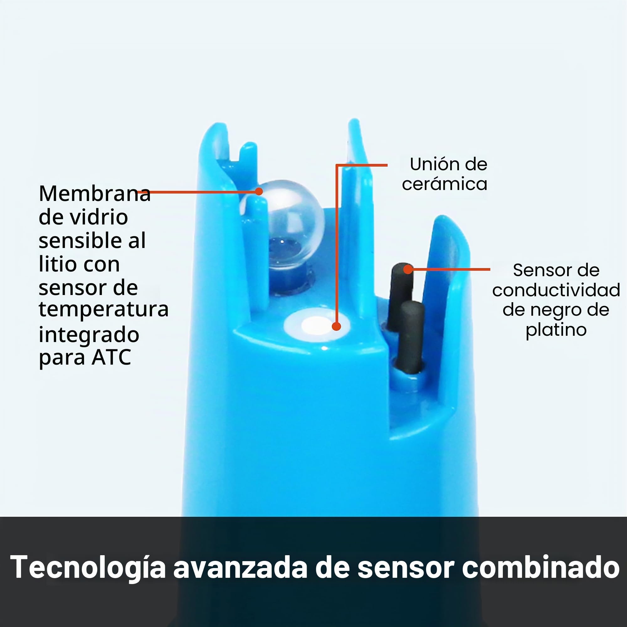 Apera Instruments PC60 Premium multiparámetro 5 en 1 (valor de pH, conductividad/CE, TDS, salinidad, temperatura, precisión de pH 0,01/1%, electrodo reemplazable, resistente al agua)