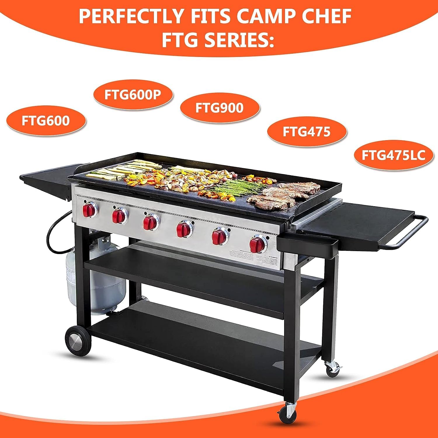 QuliMetal Łapacz smaru do grilla Camp Chef - pasuje do modeli SG100, SG90, SG14, SG30, SG60, FTG600, FTG900, FTG475, patelni do zbierania smaru, z 15-pakowymi wkładkami z folii aluminiowej