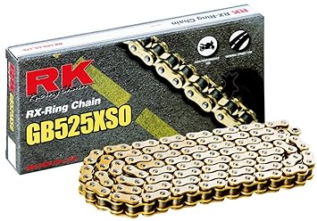 RK Racing Chain GB525XSO-82 Gold 82-Link X-Ring Chain with Connecting Link