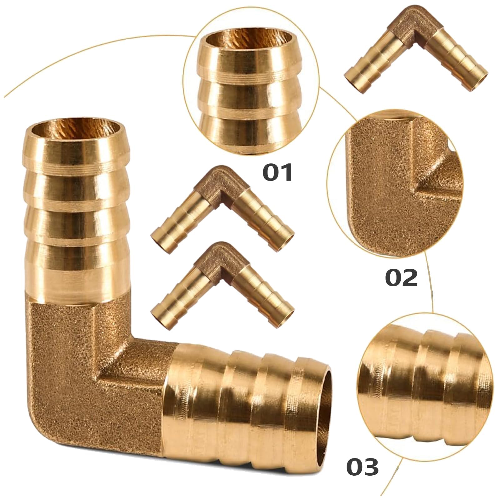 2er-Pack Schlauchverbinder 16 Mm X 75 Mm – Widerhaken Für Luft, Wasser & Kraftstoff