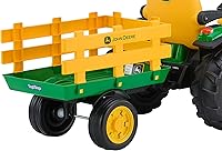 Vista 4 de Peg Perego John Deere - Tractor de fuerza terrestre con remolque de 12 voltios para montar