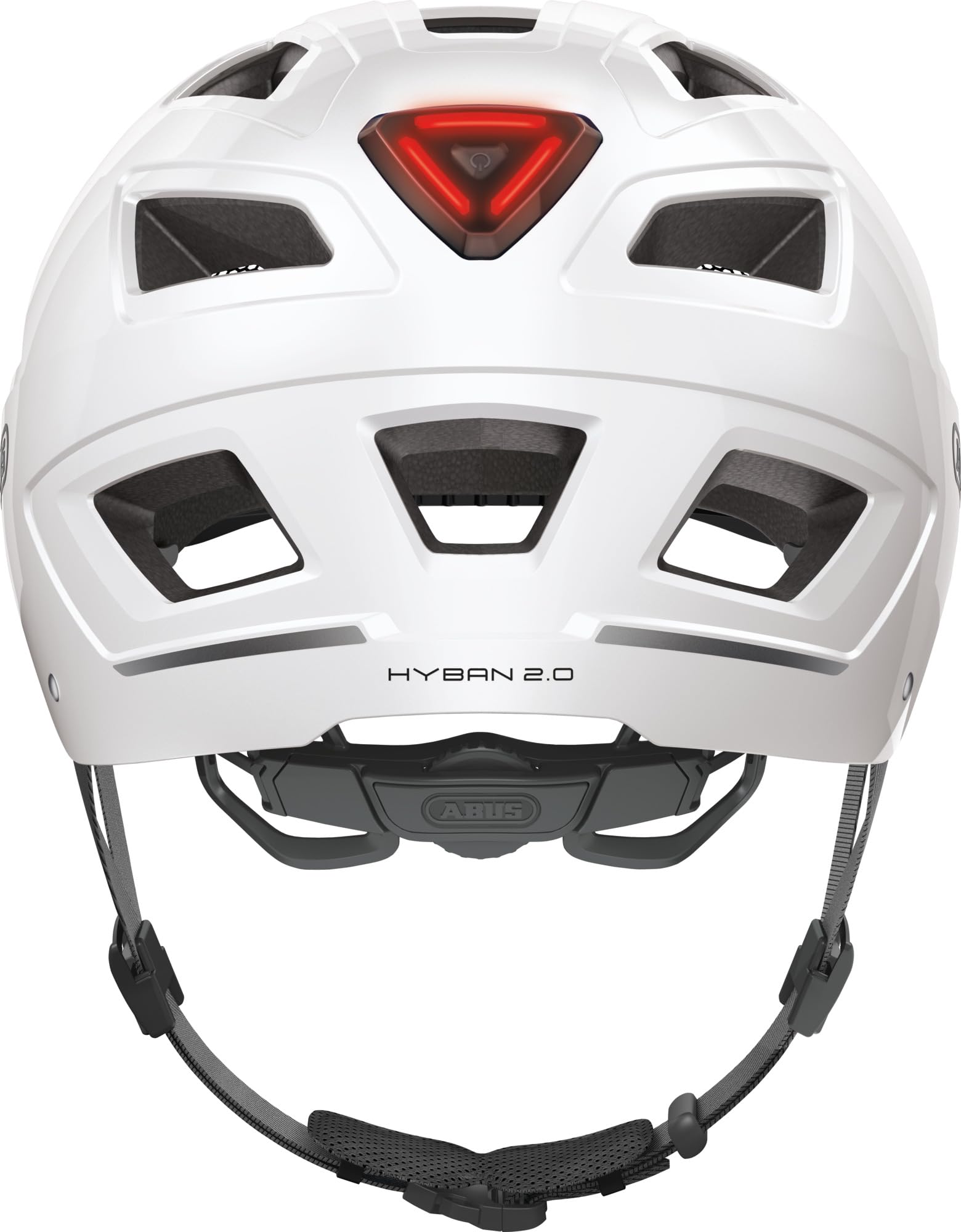 ABUS Stadthelm Hyban 2.0 - Fahrradhelm mit Rücklicht, ABS-Hartschale, guter Passform - für Damen und Herren