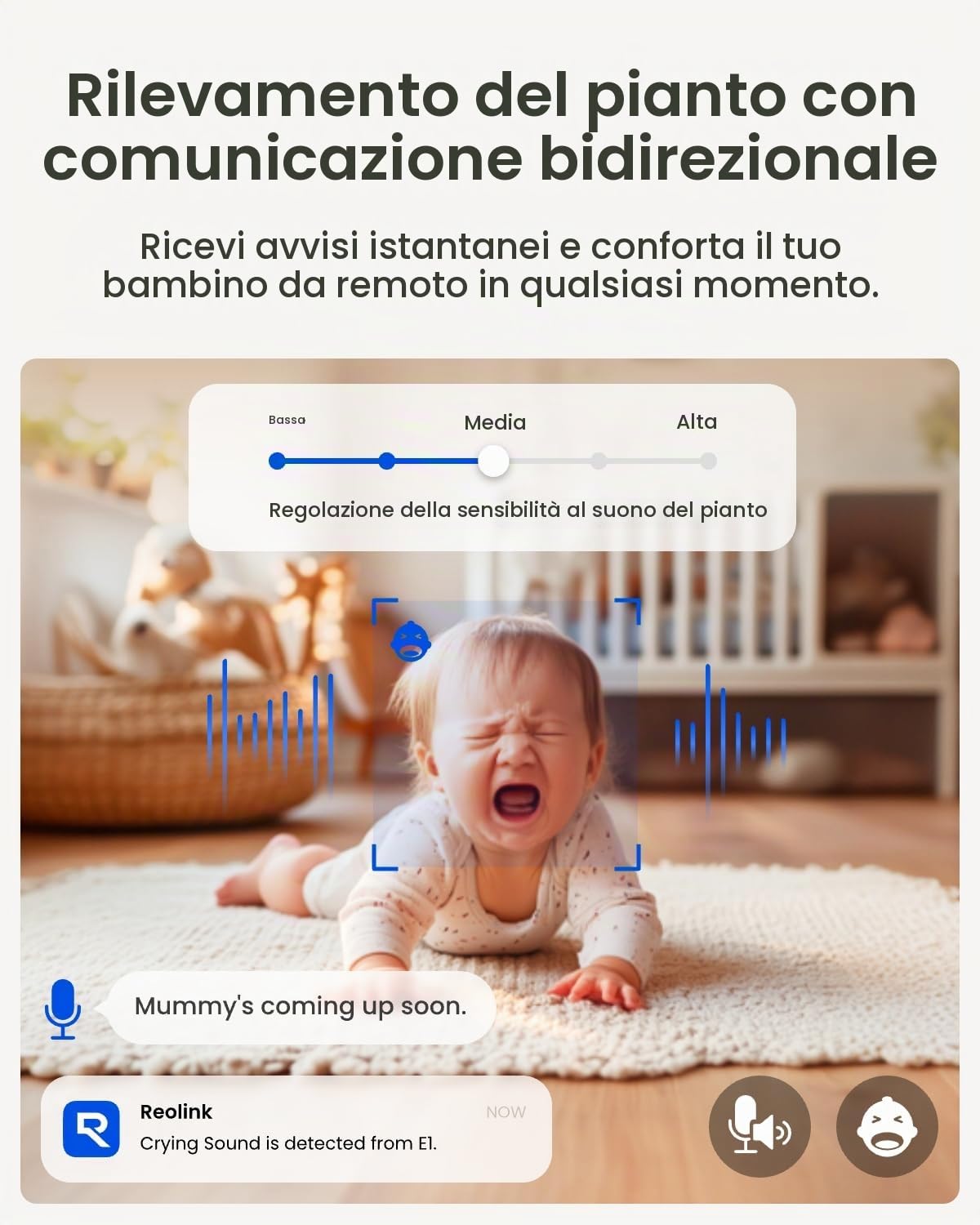 Reolink 4MP Telecamera Interno E1 & Argus MagiCam Magnetica Senza Fili Esterno/Interno, Vista 360°, Auto Tracking, Rilevamento IA, Visione Notturna, Audio Bidirezionale