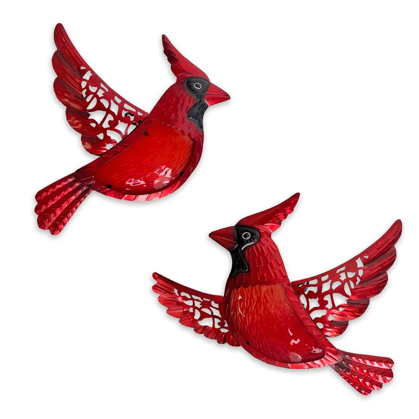 HONGLAND Metal Gecko Wall Art 2 Pack 15 Inch Lizard Outdoor Decor Hanging Glass Sculpture Decoration for Garden Fence Home — view 14