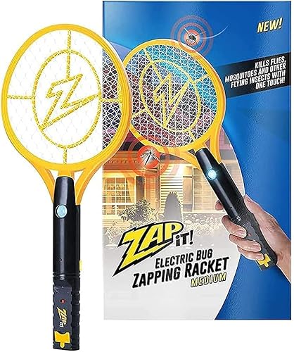 Zap It! Bug Zapper - Rechargeable Mosquito, Fly Killer & Bug Zapper Racket - Electric Fly Swatter Racket - 4,000 Volt - Usb Charging, Super-Bright Led Light To Zap In The Dark - Safe To Touch (Medium) #TOP17