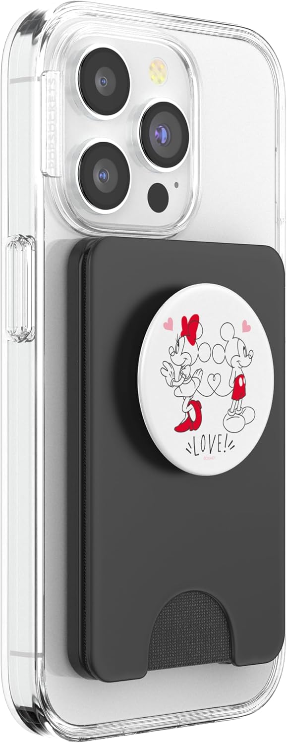 Disney Mickey and Minnie Love Hearts PopSockets PopWallet for MagSafe