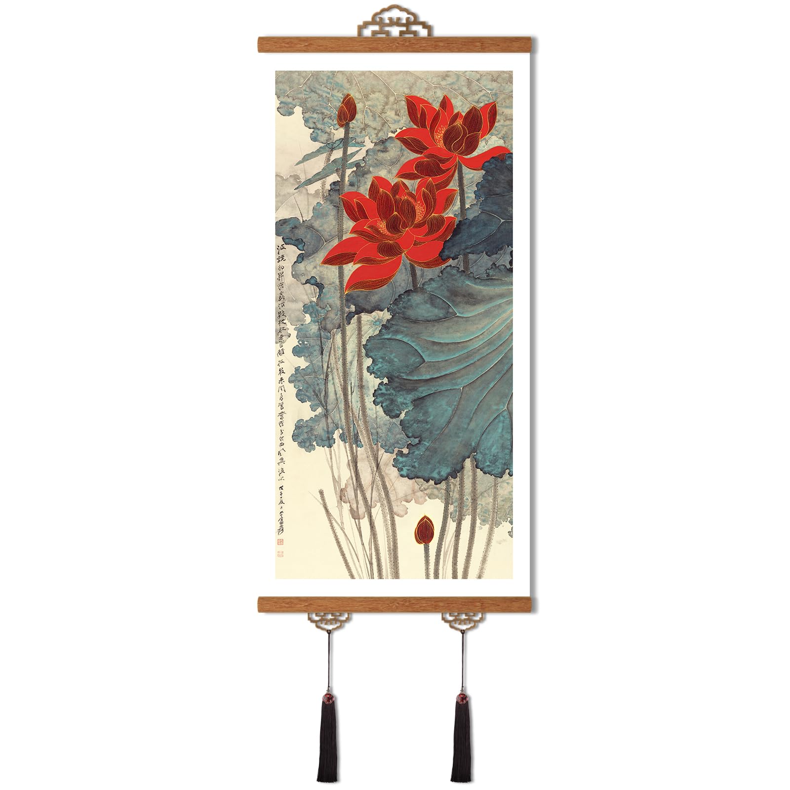 ZQLFLFRMScroll Painting - Oriental Wall Art Canvas Decor for Asian Room, Chinese Painting Art Decor
