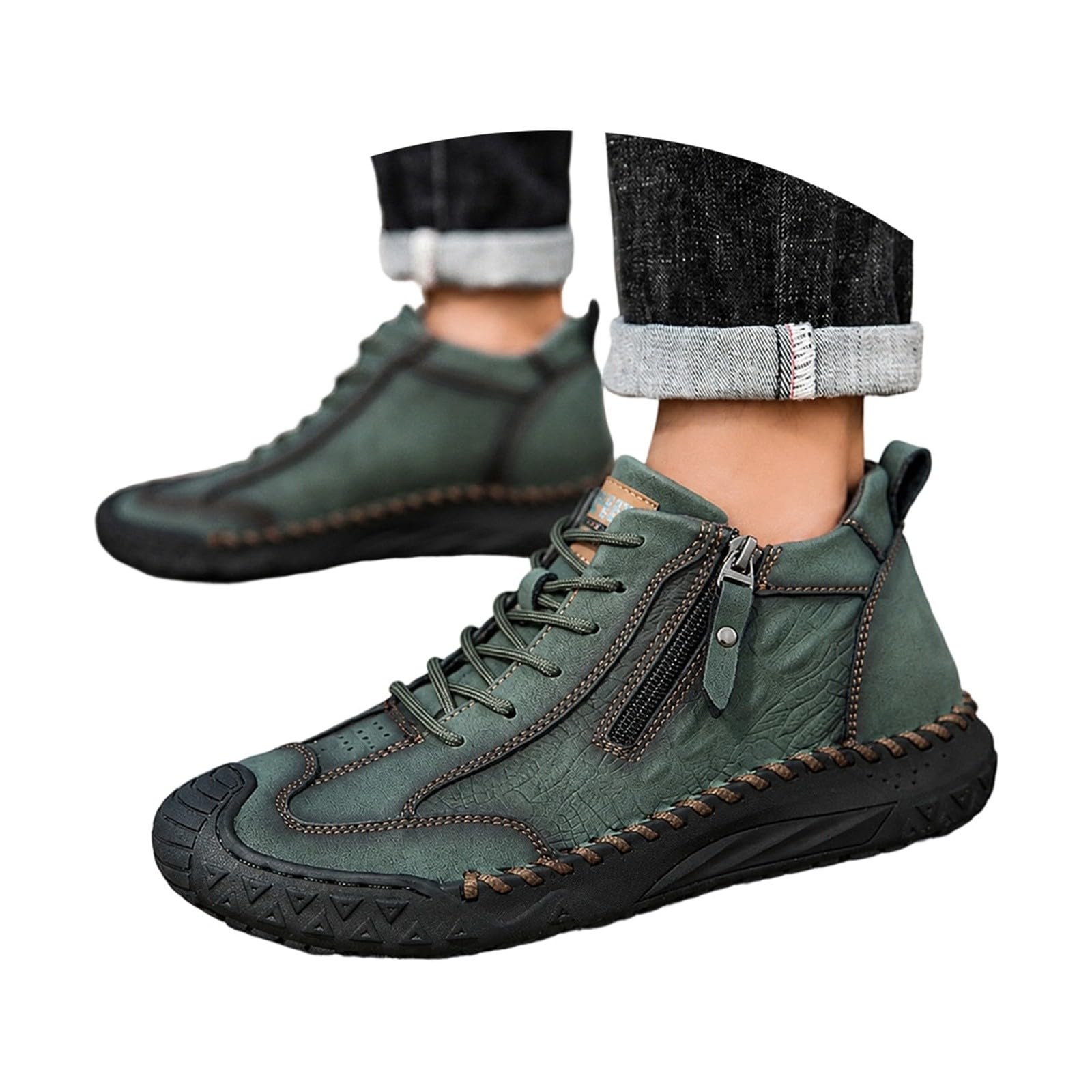 Scarpe Oxford da uomo cucite a mano, in pelle, per Oktoberfest | Eleganti scarpe da uomo con suola stabile, ideali per feste popolari, lavoro, matrimoni ed eventi di danza