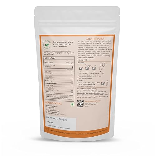 Miniatura 5 de TeaNOURISH Latte de cúrcuma Ashwagandha  Leche dorada en polvo  Auténtico remedio indio  Apoya la inmunidad y mejora la salud general  100% natural