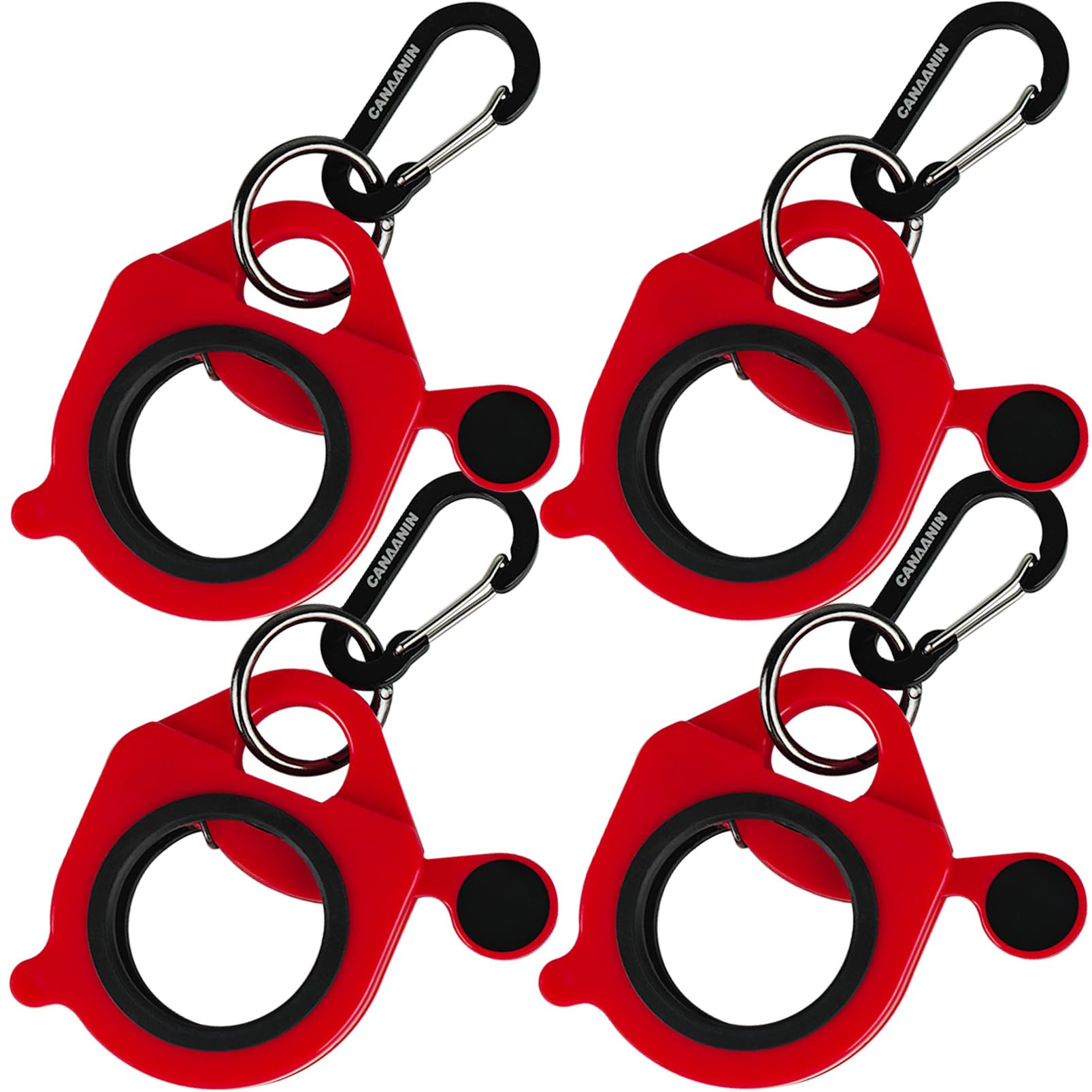 Mousquetons pour ceinture à outils rouge rangement outils électricien organisé solide lot de 4