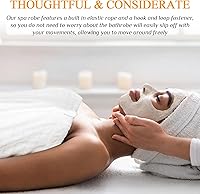 Vista 6 de Tigeen 2 toallas envolventes para mujer, bata de spa ligera con cierre ajustable, parte superior elástica, bata de baño suave, envoltura de spa