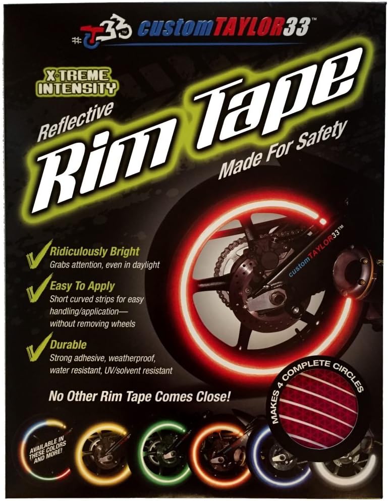 customTAYLOR33 New Special Edition Hot Pink High Intensity Grade Reflective Copyrighted Safety Rim Tapes, 15"/17" (Combination Rim Size)