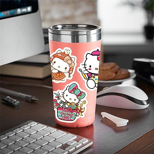 Miniatura 7 de Calcomanías de Hello Kitty 50 unidades lindas calcomanías de anime kawaii regalos para niños adolescentes adultos Glueewee Hello Kitty Stuff de