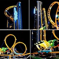 Vista 7 de Kit de luz LED RC compatible con Lego 10303, kit de iluminación decorativa para (Loop Coaster 10303) modelo de bloques de construcción.